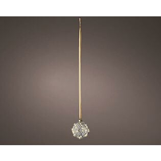 Micro LED bal steady goud 30 LED warm wit Ø14 cm - Lumineo
