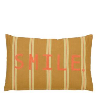 Kussen Smile bruin 55 cm - Mica