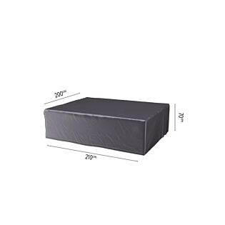 Loungesethoes L 210 cm zwart - Platinum