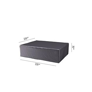 Loungesethoes L 235 cm zwart - Platinum