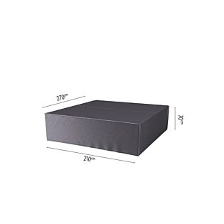 Loungesethoes L 270 cm zwart - Platinum
