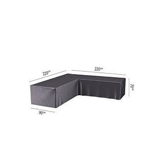 Loungesethoes L 220 cm zwart - Platinum