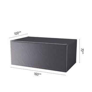 Loungesethoes tafel L 160 cm zwart - Platinum