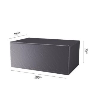 Loungesethoes tafel L 200 cm zwart - Platinum