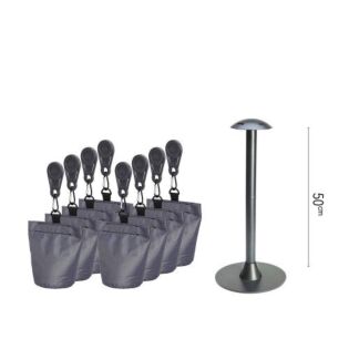  Hoessteunset (8st) zwart - Platinum