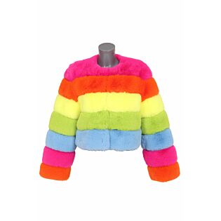 Bontjas 5 kleuren L/XL Bontjas 5 kleuren L/XL