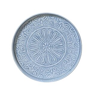 Decobord ijzer blauw &Oslash; 32 cm 