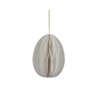 Decoratiehanger ei wit papier 13 cm