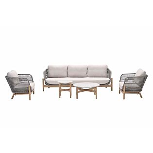 Loungeset talara 5 delig grijs - Garden Impressions