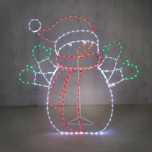 Ropelight sneeuwman led wit 118 cm - Luca Lighting