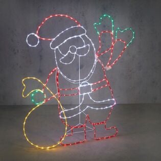 Ropelight kerstman led rood 117 cm - Luca Lighting