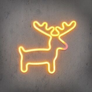 Neon light led hert geel 28 cm - Luca Lighting