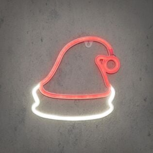 Neon light kerstmuts rood led 24 cm - Luca Lighting