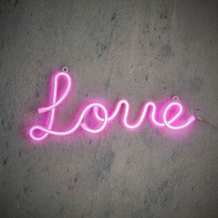 Neon light LOVE led roze 38 cm - Luca Lighting