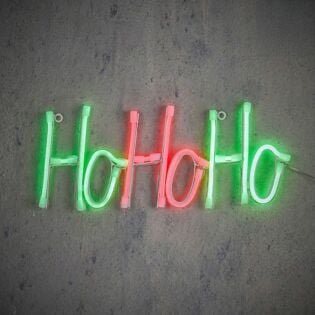 Neon light hohoho led groen 38 cm - Luca Lighting