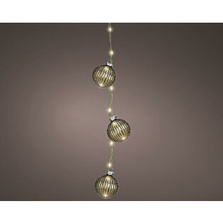 Micro LED bundel groen rond steady 15 LED warm wit 28 cm - Lumineo