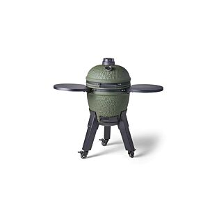 Moddern Kamado groen inclusief zijtafels & zwarte poten