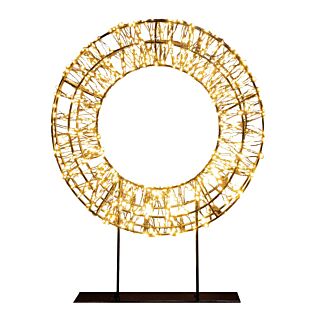 Kerstkrans 1200LED Classic Warm Metaal Zwart 36 cm