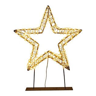 Ster 3D 800LED Classic Warm Metaal Zwart 36 cm