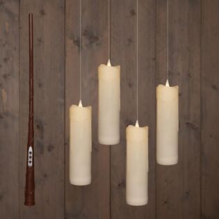 Zwevende LED kaarsen met timer 18 cm wit 4 stuks - Anna&rsquo;s Collection
