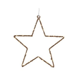 Micro LED ster metaal  35 LED goud 38 cm - Lumineo