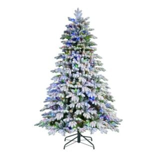 Kerstboom Asbury 600LED groen met sneeuw 230 cm – Black Box
