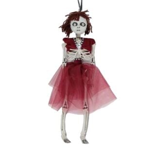 Halloween LaCatrina skelet rood 40 cm
