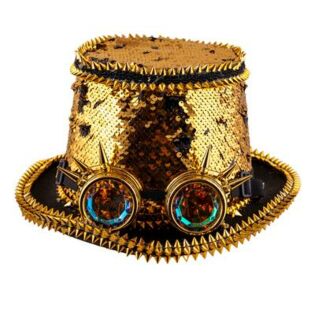 Hoed Steampunk met bril
