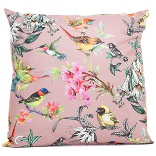 Buitenkussen vogel roze 60 cm