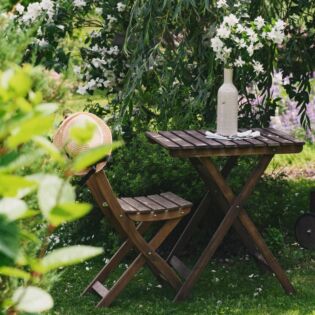 Buitencanvas bistro set in tuin 58 cm
