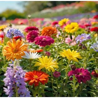 Buitencanvas bloemenveld 78 cm