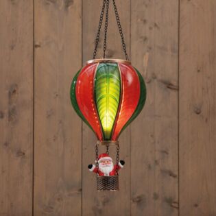 Hot air balloon Santa rood/groen 62 cm - Anna&rsquo;s Collection