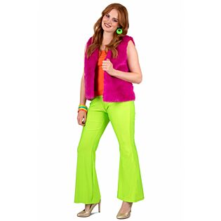 Flared broek neon groen