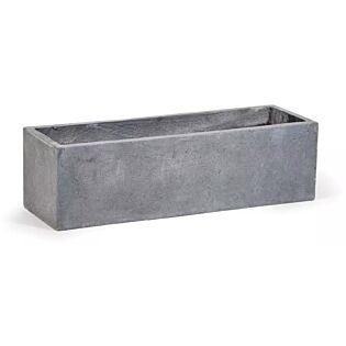 Bloempot Clayfibre Balconybox Str AuthGrey - Mega Collections