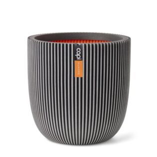 Bloempot Planter bol groove antraciet - Capi