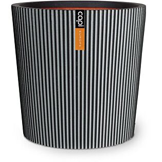 Bloempot Vase conisch groove antraciet - Capi