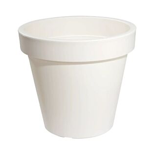 Bloempot E&K rond wit