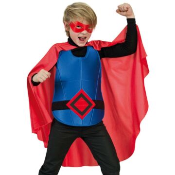 Superhelden pak 2-delig met masker Superhelden pak 2-delig met masker