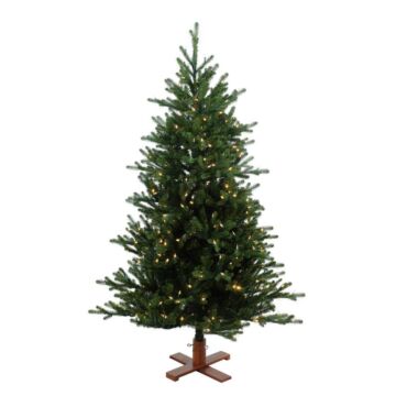 Kerstboom Vermont LED met houten voet