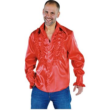 Roucheshemd getailleerd rood