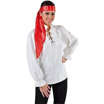 Blouse piraat wit