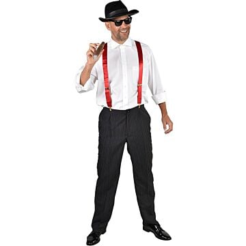 Broek zwart met strepen