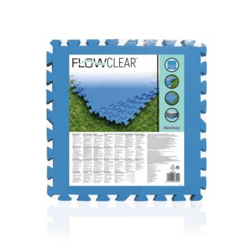 Ondertegels Flowclear blauw set van 8 stuks 50x50 cm - Bestway
