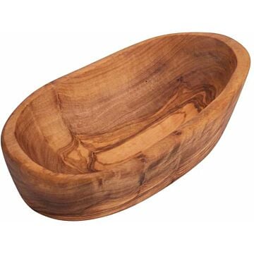Schaal rustique olijfhout ovaal 17 cm