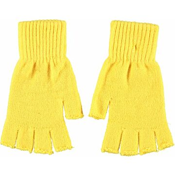 Vingerloze carnaval handschoenen geel - Apollo