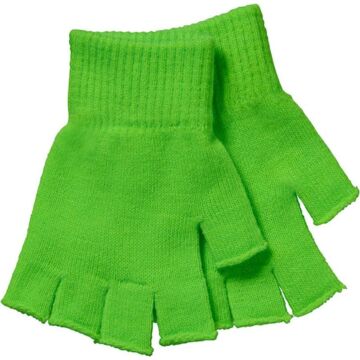 Vingerloze carnaval handschoenen kids fluor groen - Apollo