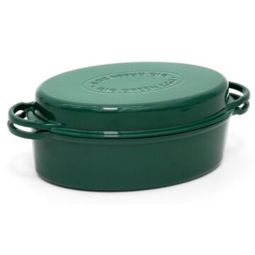 Big Green Egg Green Dutch Oven Ovaal 2XL, Xlarge, Large