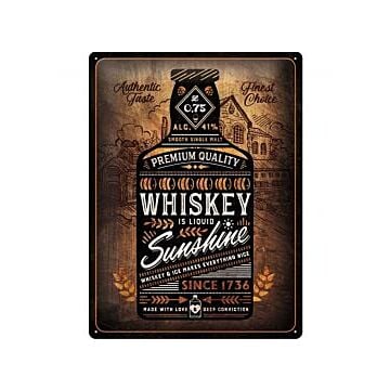 Tin Sign 30 X 40 Whiskey Sunshine