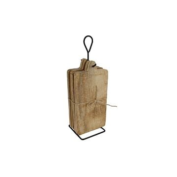 Onderbord met standaard XL naturel s4 hout L 35 cm