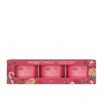 Peppermint Pinwheels FilLED Votive 3-Pack - Yankee Candle